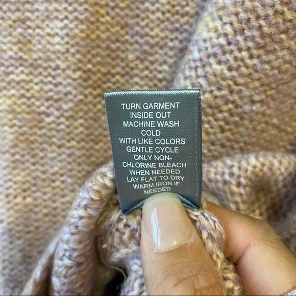 Marled by Reunited Pullover Knit Sweater Turtleneck Rose Gold Women's Medium - Picture 6 of 6